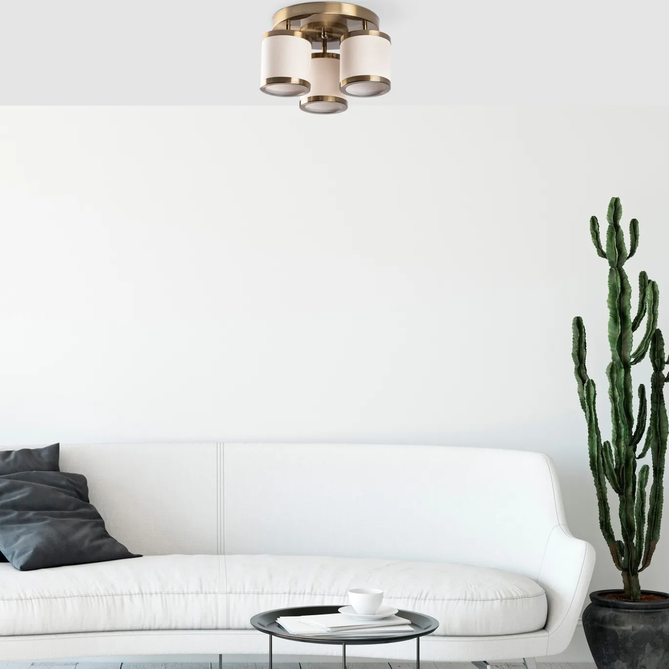 Plafondlamp Way Goud 3-Lichts
