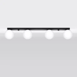 Plafondlamp Yoli 4-Lichts Zwart - Giga Meubel