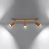 Plafondlamp Zeke 3-Lichts Eikenhout - Giga Meubel