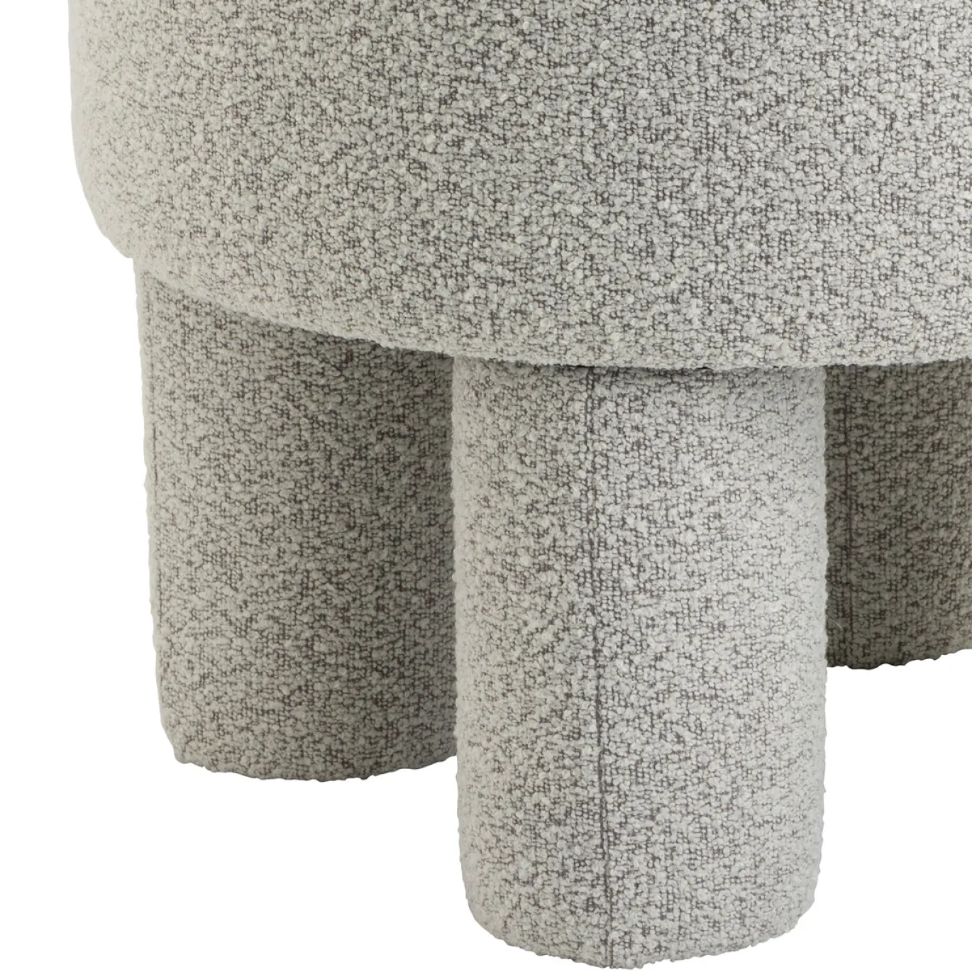 Poef Demi Bouclé Naturel - Giga Meubel