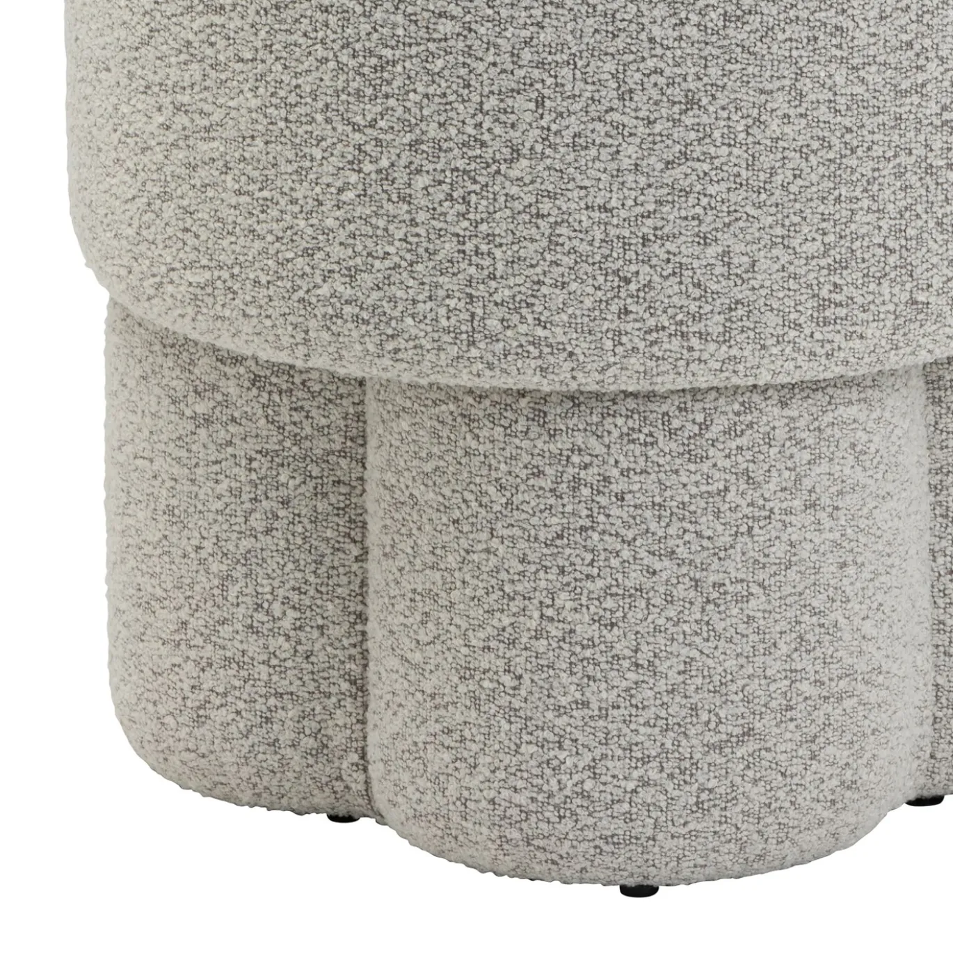 Poef Geneva Bouclé Naturel - Giga Meubel