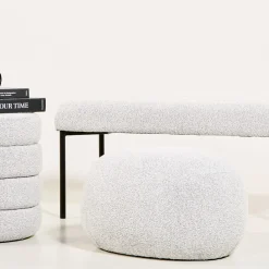 Poef Milly Bouclé Naturel - Giga Meubel