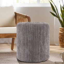 Poef Ribbed Beige - Giga Living