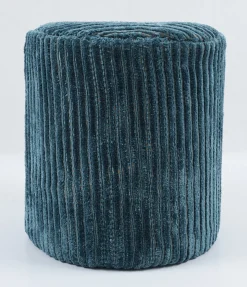 Poef Ribbed Blauw - Giga Living