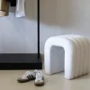 Poef Sera Bouclé Beige - Giga Meubel