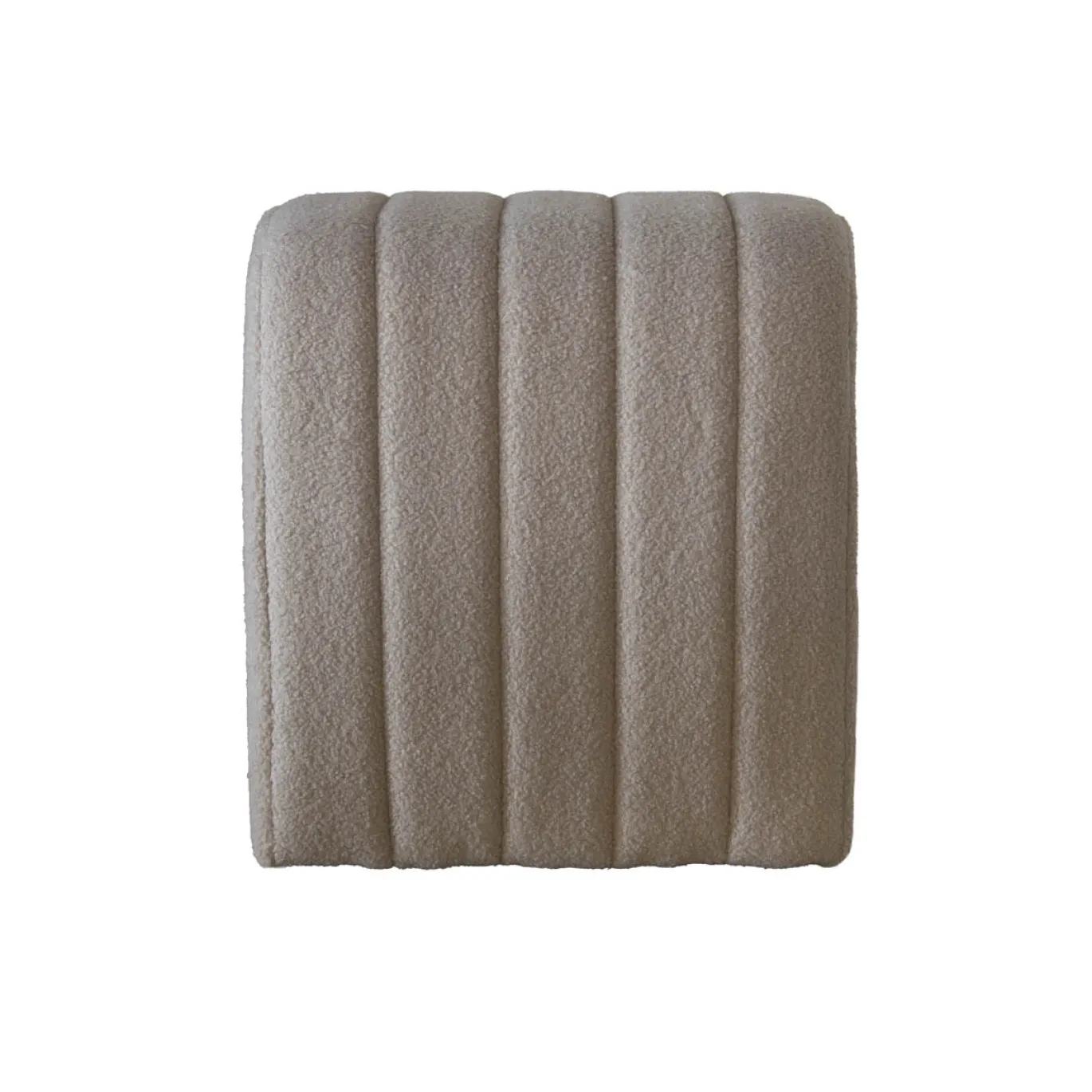 Poef Sera Bouclé Taupe - Giga Meubel