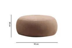 Poef Tina Cappuccino Ø55cm
