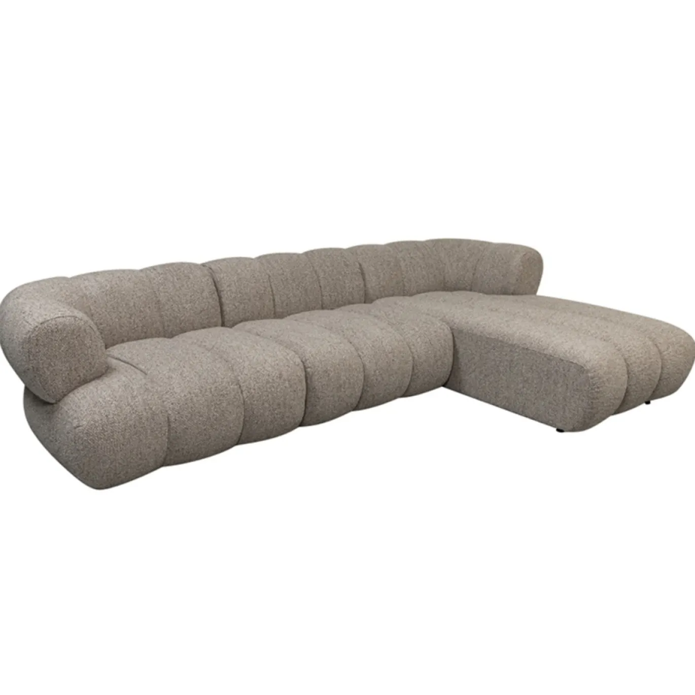 Pole to Pole Chaise Longue Bank New York 4-Zits Zand Bouclé