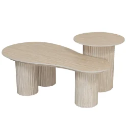 Pole to Pole Salontafel Craft Organisch Travertinlook