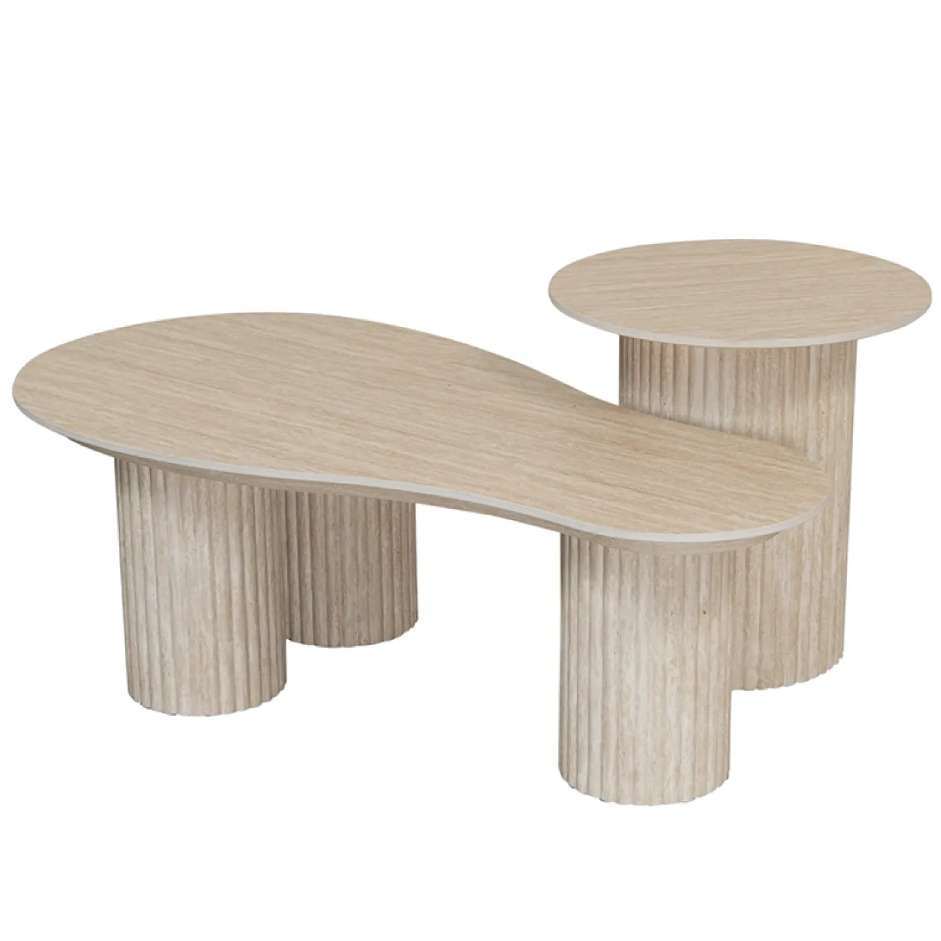 Pole to Pole Salontafel Craft Organisch Travertinlook