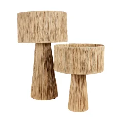 Pole to Pole Vloerlamp Raffia L
