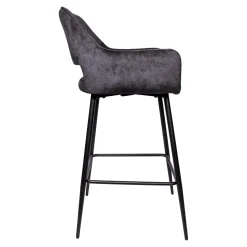 PTMD Barkruk Fallon Velvet Antraciet