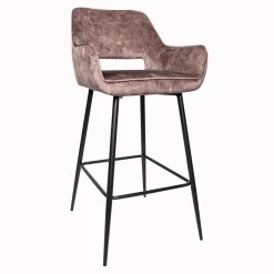 PTMD Barkruk Fallon Velvet Bruin