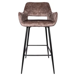 PTMD Barkruk Fallon Velvet Bruin
