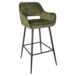 PTMD Barkruk Fallon Velvet Groen
