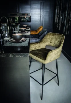 PTMD Barkruk Fallon Velvet Groen