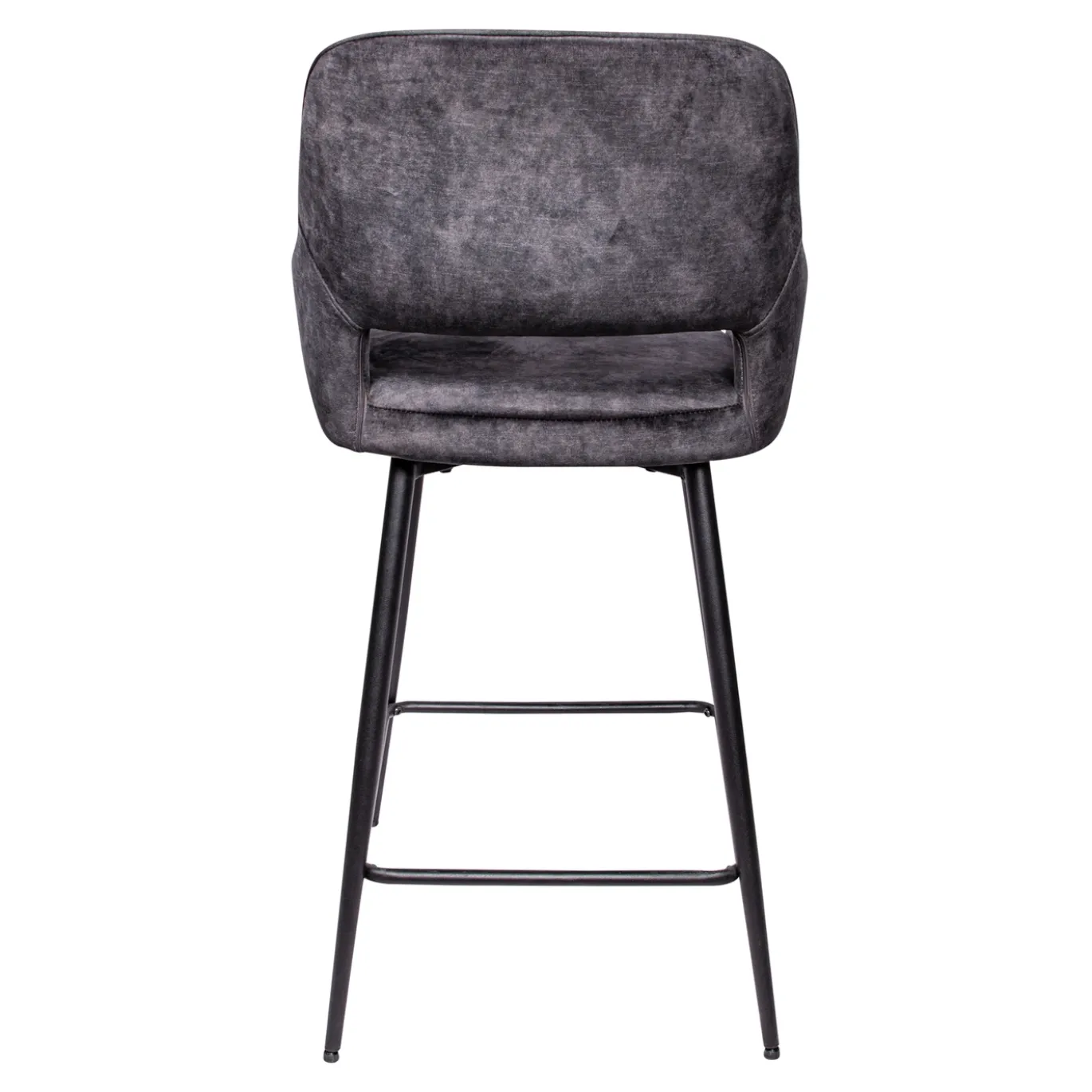 PTMD Barkruk Fal Low Velvet Antraciet