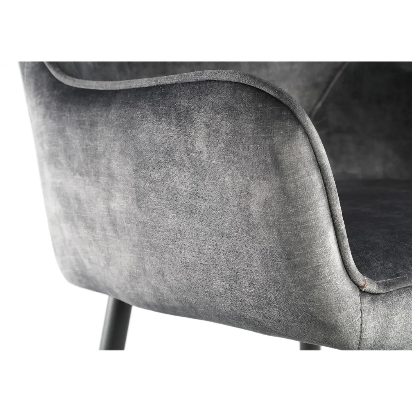 PTMD Barkruk Fal Low Velvet Antraciet