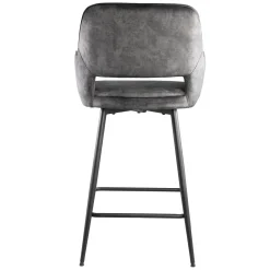 PTMD Barkruk Fal Low Velvet Antraciet