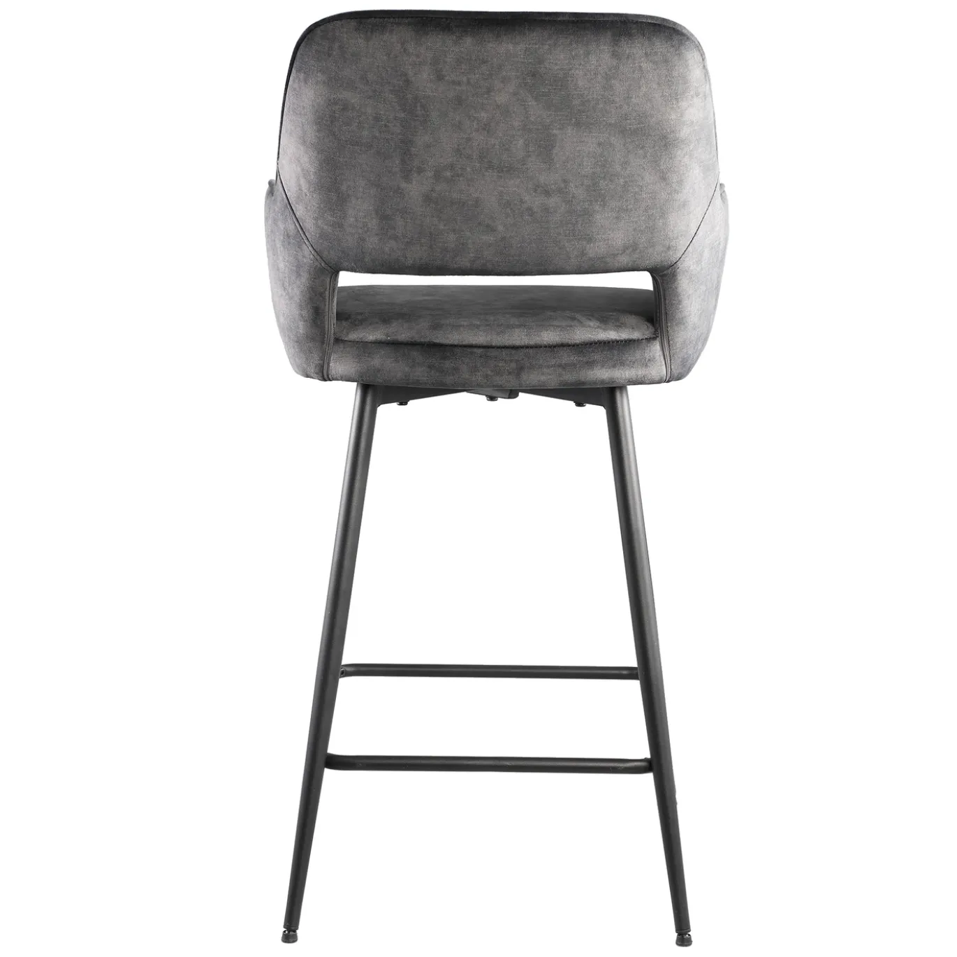 PTMD Barkruk Fal Low Velvet Antraciet
