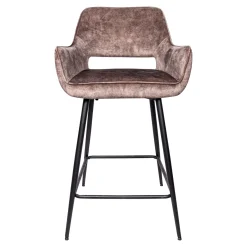 PTMD Barkruk Fal Low Velvet Bruin