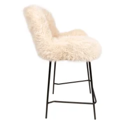PTMD Barkruk Leander Fluffy Beige