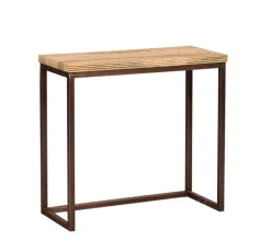 PTMD Bijzettafel Zoah Naturel/Koper Set van 3