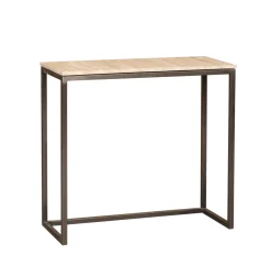 PTMD Bijzettafel Zoah Travertin/Zwart Set van 3
