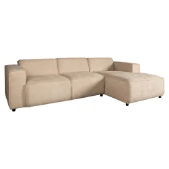 PTMD Chaise Longue Bank Trapani Rechts Mocca