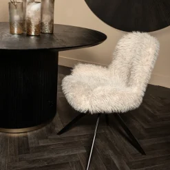 PTMD Eetkamerstoel Leander Hair Beige