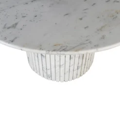 PTMD Eettafel Neelim Marmer Wit Ø122cm