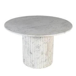 PTMD Eettafel Neelim Marmer Wit Ø122cm