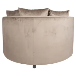 PTMD Fauteuil Fayen Velvet Sand Half Rond