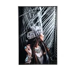 PTMD Glasschilderij Melani Woman At Palm Tree