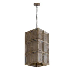 PTMD Hanglamp Layra Brass Steen Fineer
