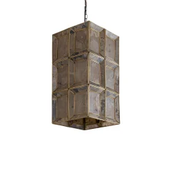 PTMD Hanglamp Layra Brass Steen Fineer