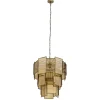 PTMD Hanglamp Loucas Brass Glas L