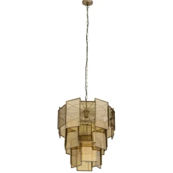 PTMD Hanglamp Loucas Brass Glas L