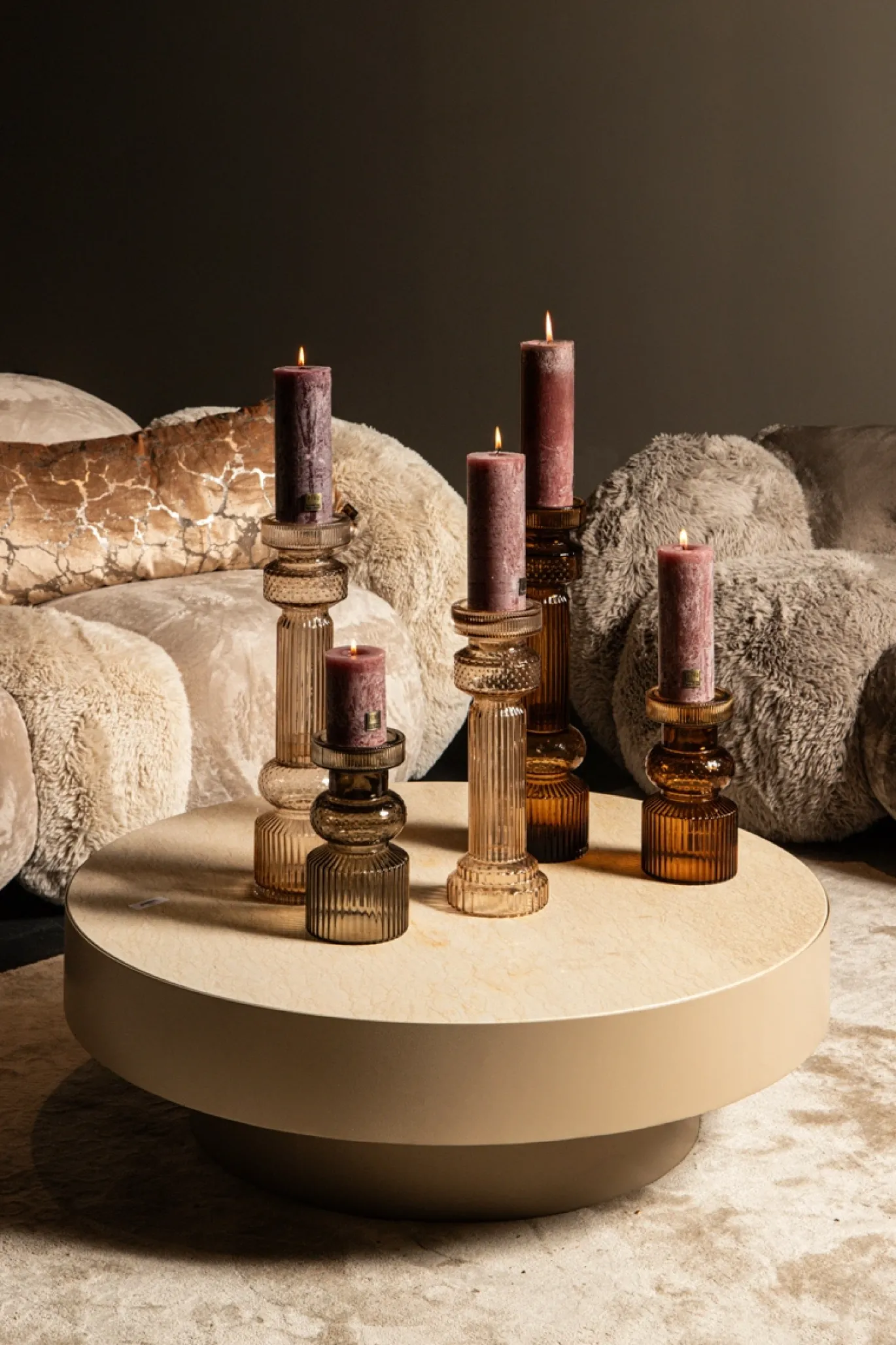 PTMD Salontafel Corfu Beige Marmer Ø90cm