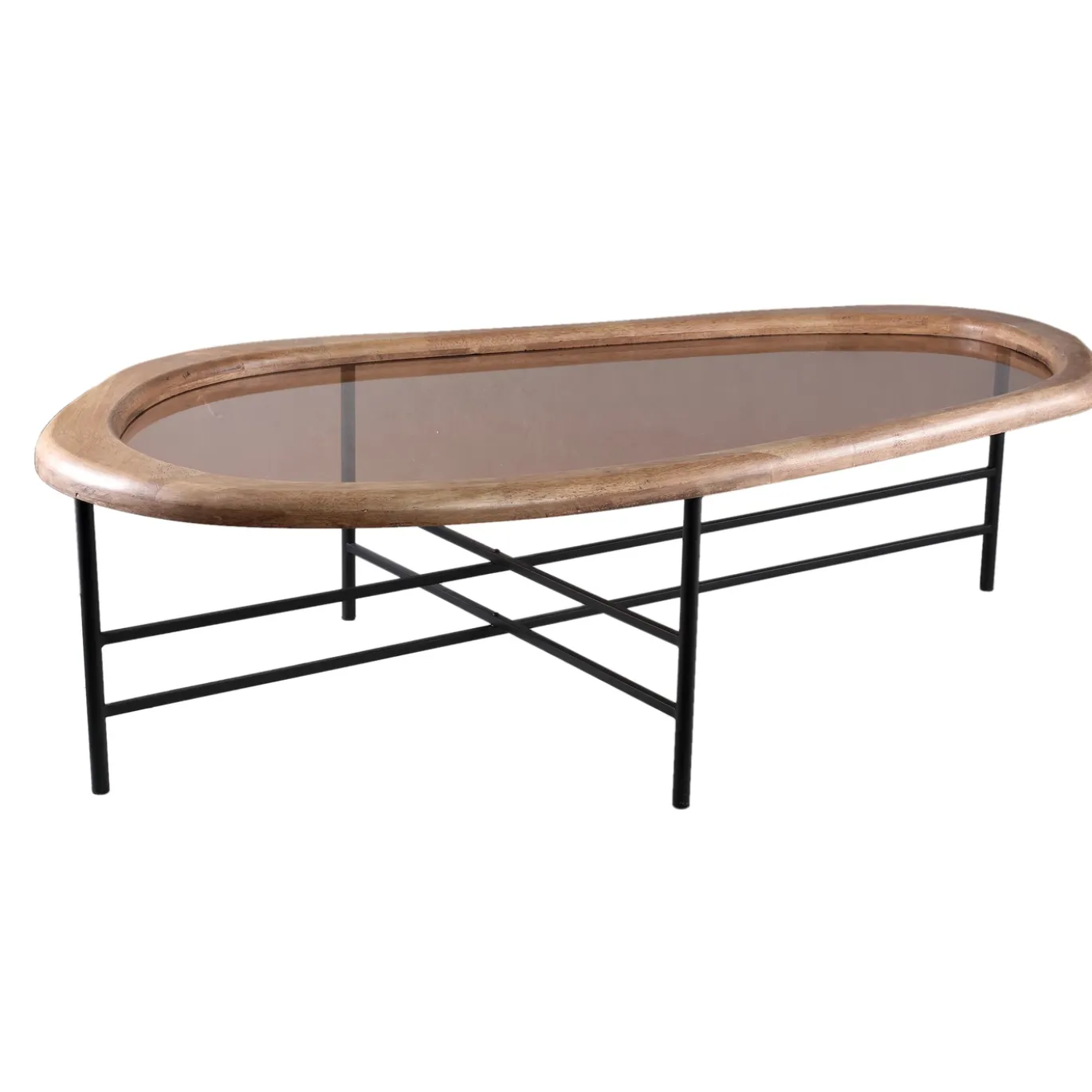 PTMD Salontafel Neelix Organisch Glas Naturel L