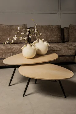 PTMD Salontafel Veria Beige Marmer Set van 2