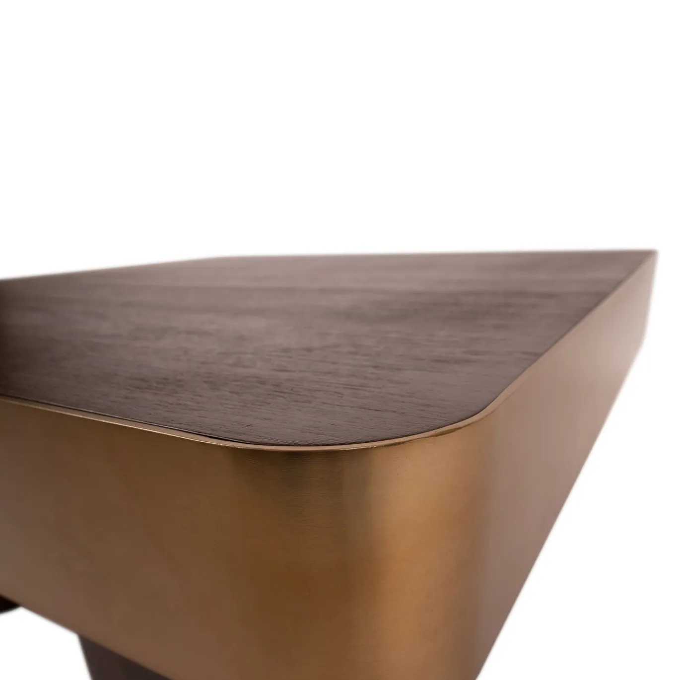 PTMD Salontafel Warren Donkerbruin/Goud 90x90cm