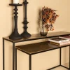 PTMD Sidetable Kae Goud Alu Zwart Rectangular Set van 2