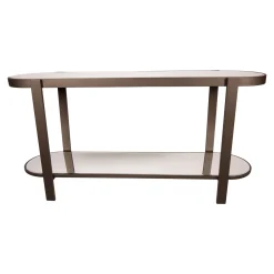 PTMD Sidetable Yozan Glas/Bruin 160cm