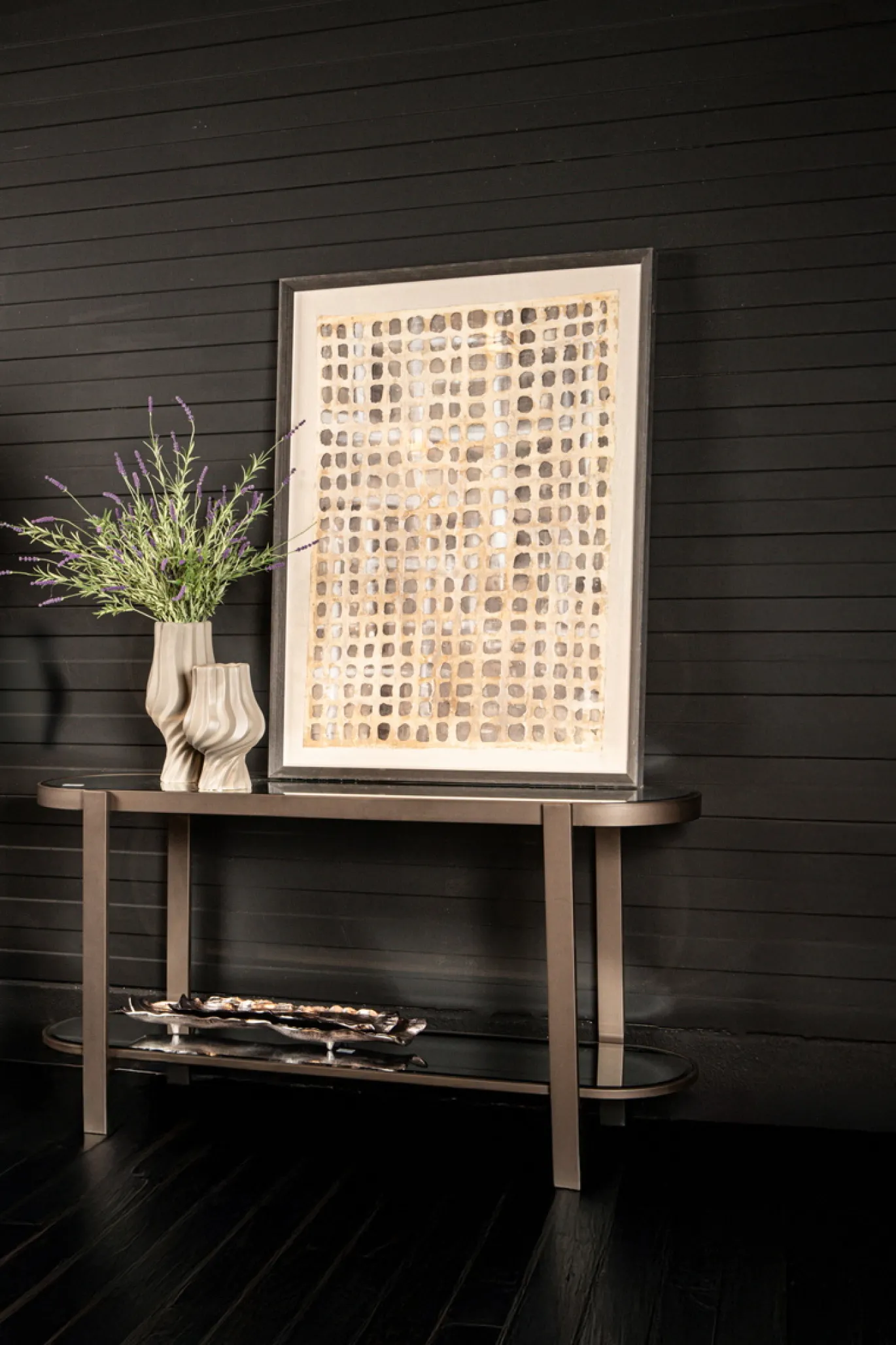 PTMD Sidetable Yozan Glas/Bruin 160cm
