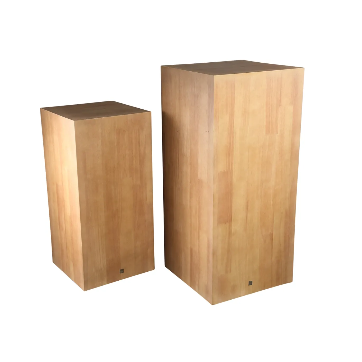 PTMD Zuil Gustavo Naturel Eiken Fineer Set van 2 80/100cm