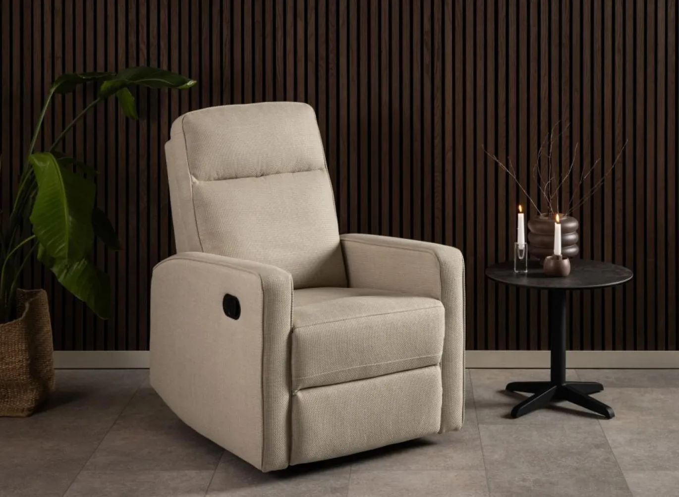 Relaxfauteuil Alvito Beige - Giga Living