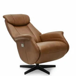 Relaxfauteuil Bonanza Bruin Leer - Giga Meubel