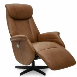 Relaxfauteuil Bonanza Bruin Leer - Giga Meubel