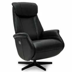 Relaxfauteuil Bonanza Zwart Leer - Giga Meubel